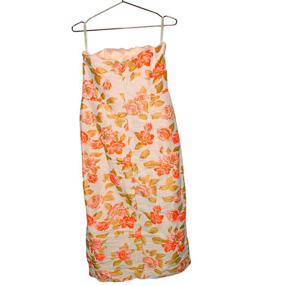 SHOSHANNA Multicolor Floral Cotton Blend Statement Bow Tie Merlin Dress Size 10 - Picture 7 of 15